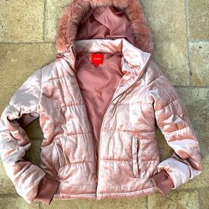 GUESS Light Pink brushed velour coat